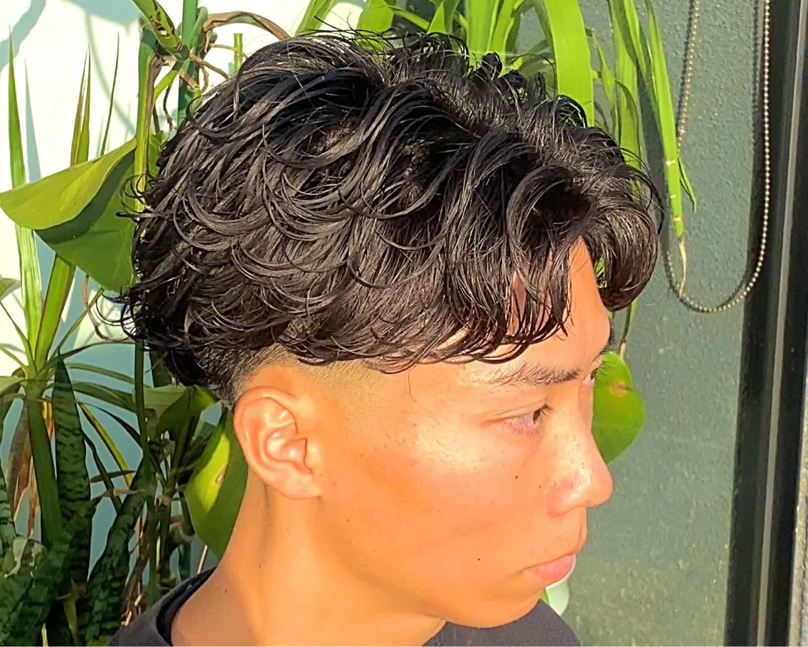 ミディアム カット パーマ 谷口 悠生のヘアスタイル