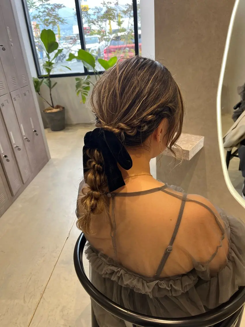 ヘアアレンジ ヘアセット 福島 果音のヘアスタイル