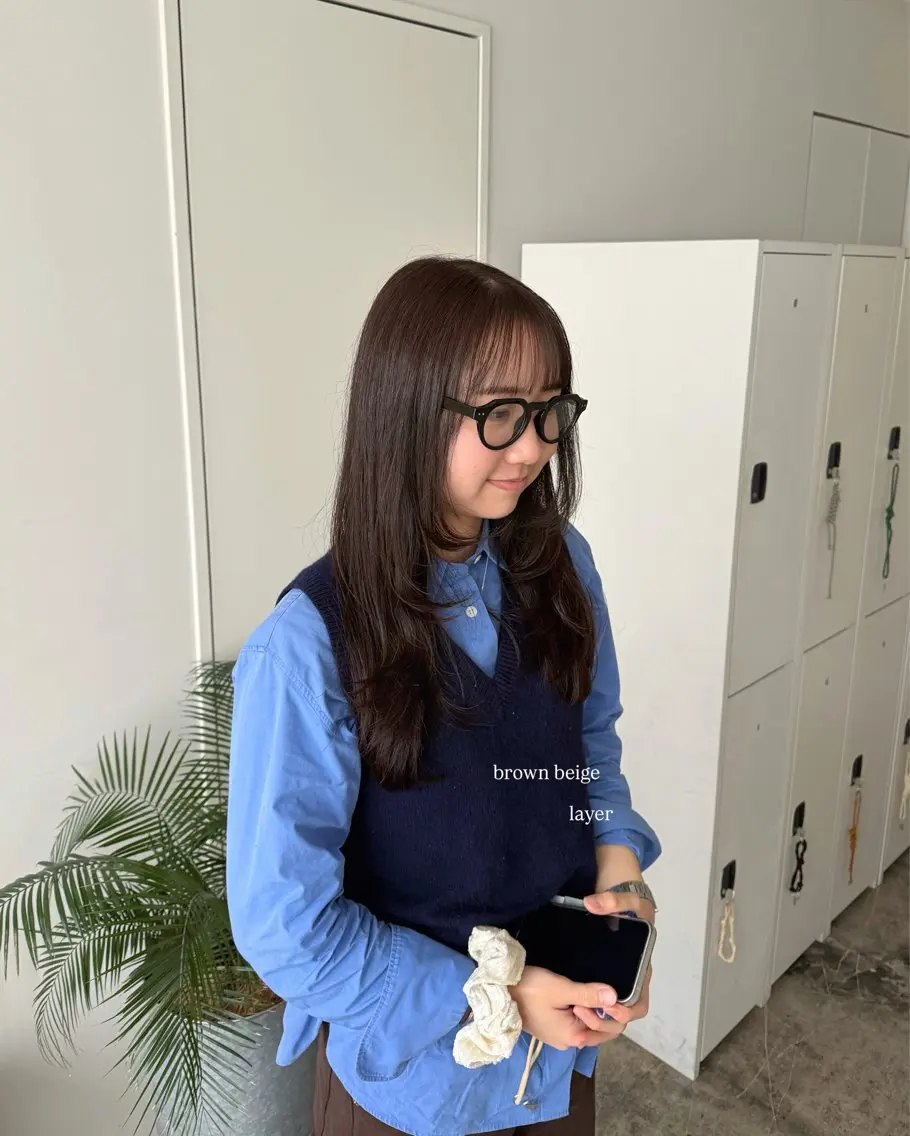 ロング カラー ベージュカラー ブリーチ ブラウンカラー ブラウンベージュ ブリーチなしカラー カット ヘアカラー トリートメント 透明感カラー/顔周り レイヤー/髪質改善のヘアスタイル