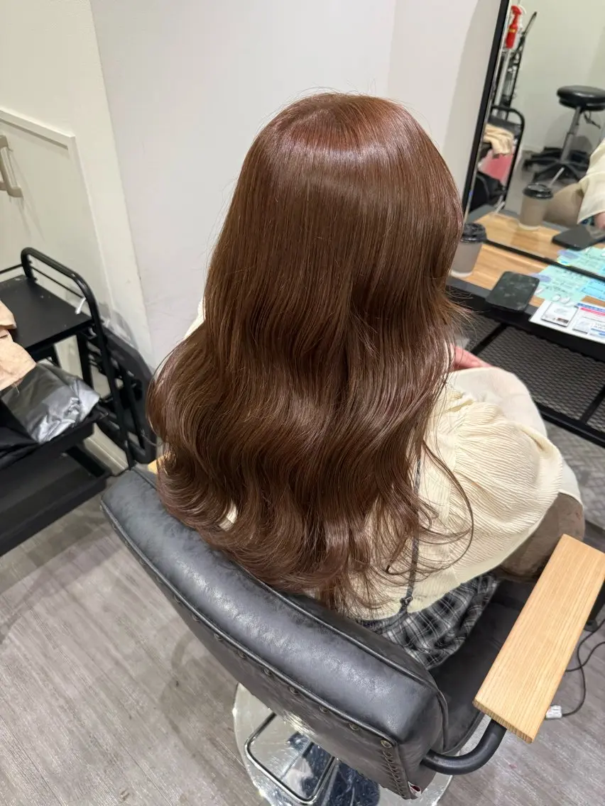 セミロング カラー ベージュカラー カット ヘアカラー トリートメント 艶髪レイヤー上田 紗也🇰🇷💗のヘアスタイル