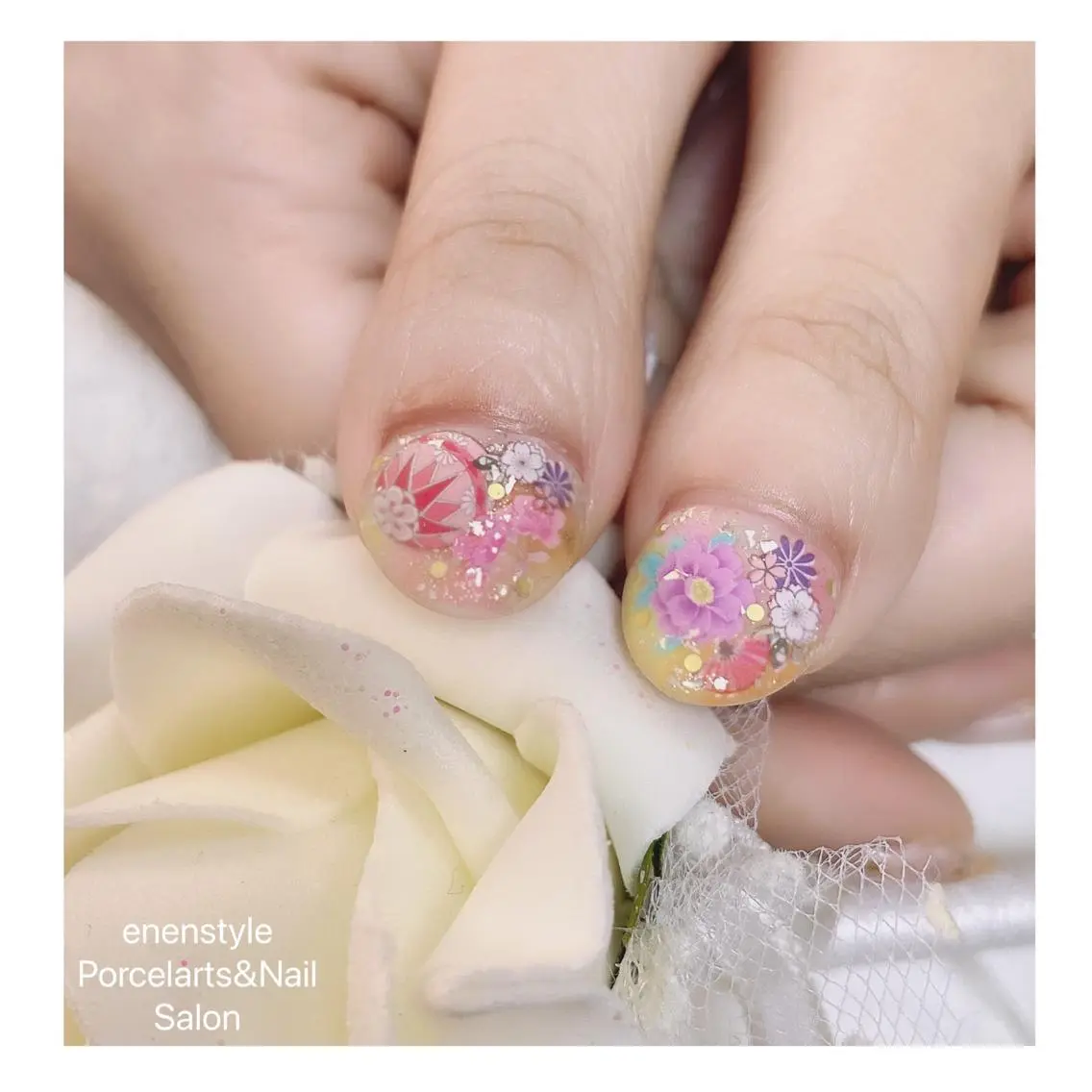 ショート ネイル ハンドネイル 🐾enen style 🐾のネイルデザイン