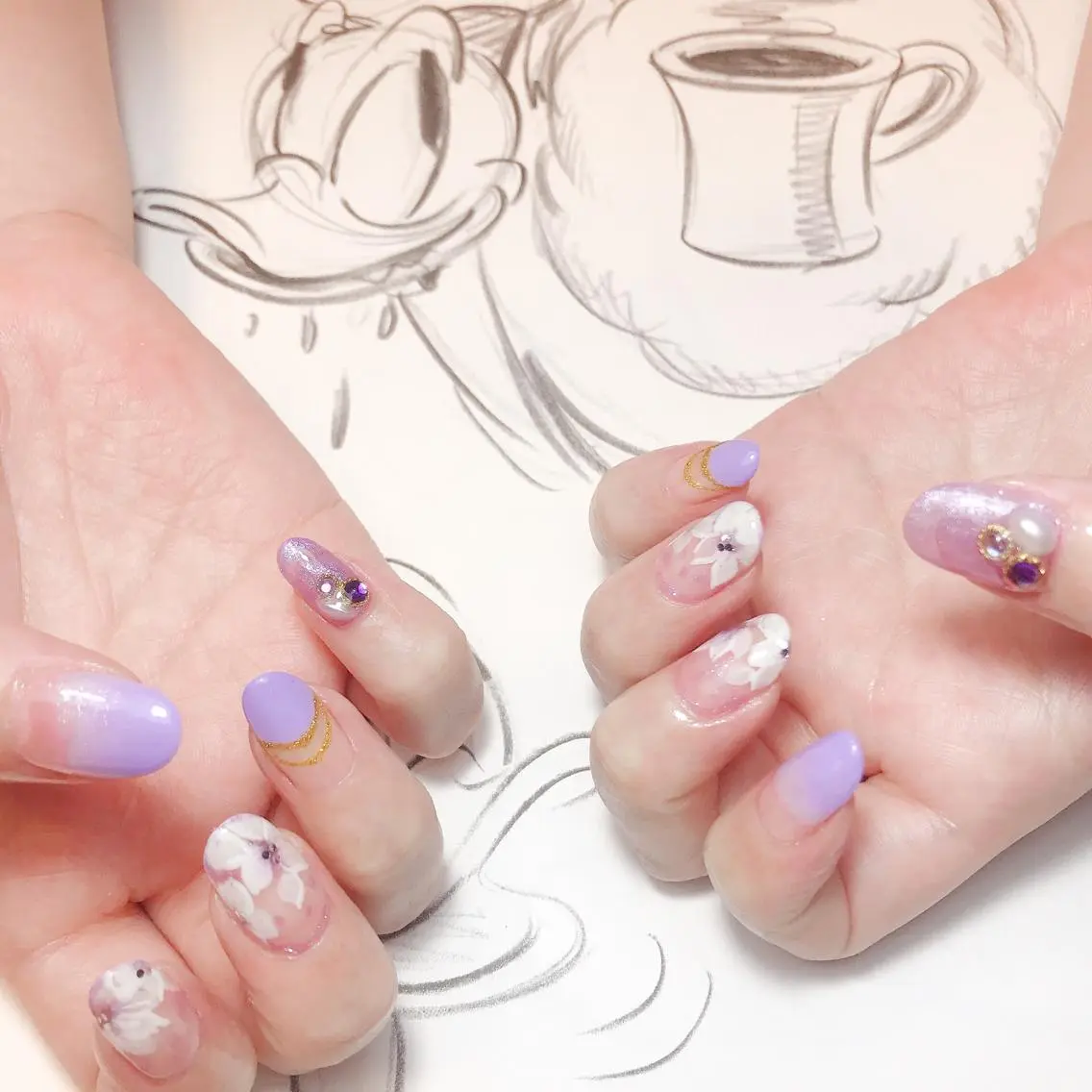 ネイル フラワーネイル フレンチネイル グラデーション owlnail /持込みデザイン専門のネイルデザイン