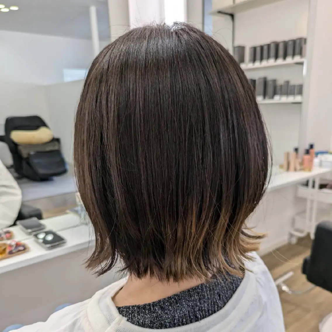 ミディアム カラー カット ヘアカラー トリートメント 【リピーター続出】 ENONN+　エノンのヘアスタイル