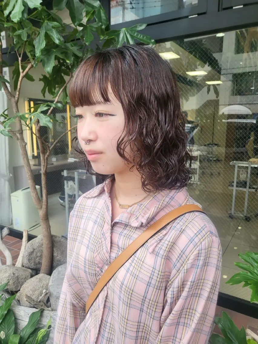 ミディアム パーマ ボブパーマ／アレンジ Onのヘアスタイル