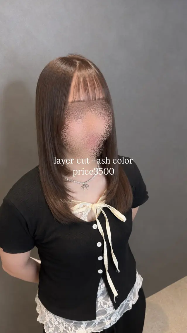 セミロング ヘアカラー 🐶しんのすけ🫧 透明感/カット✂️のヘアスタイル