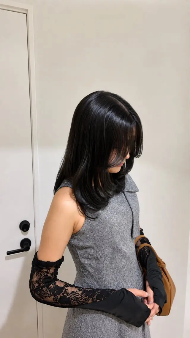 ミディアム 韓国風ヘア カット ヘアカラー トリートメント 髪質改善/韓国ヘア/ 梅田/aoba🌙のヘアスタイル