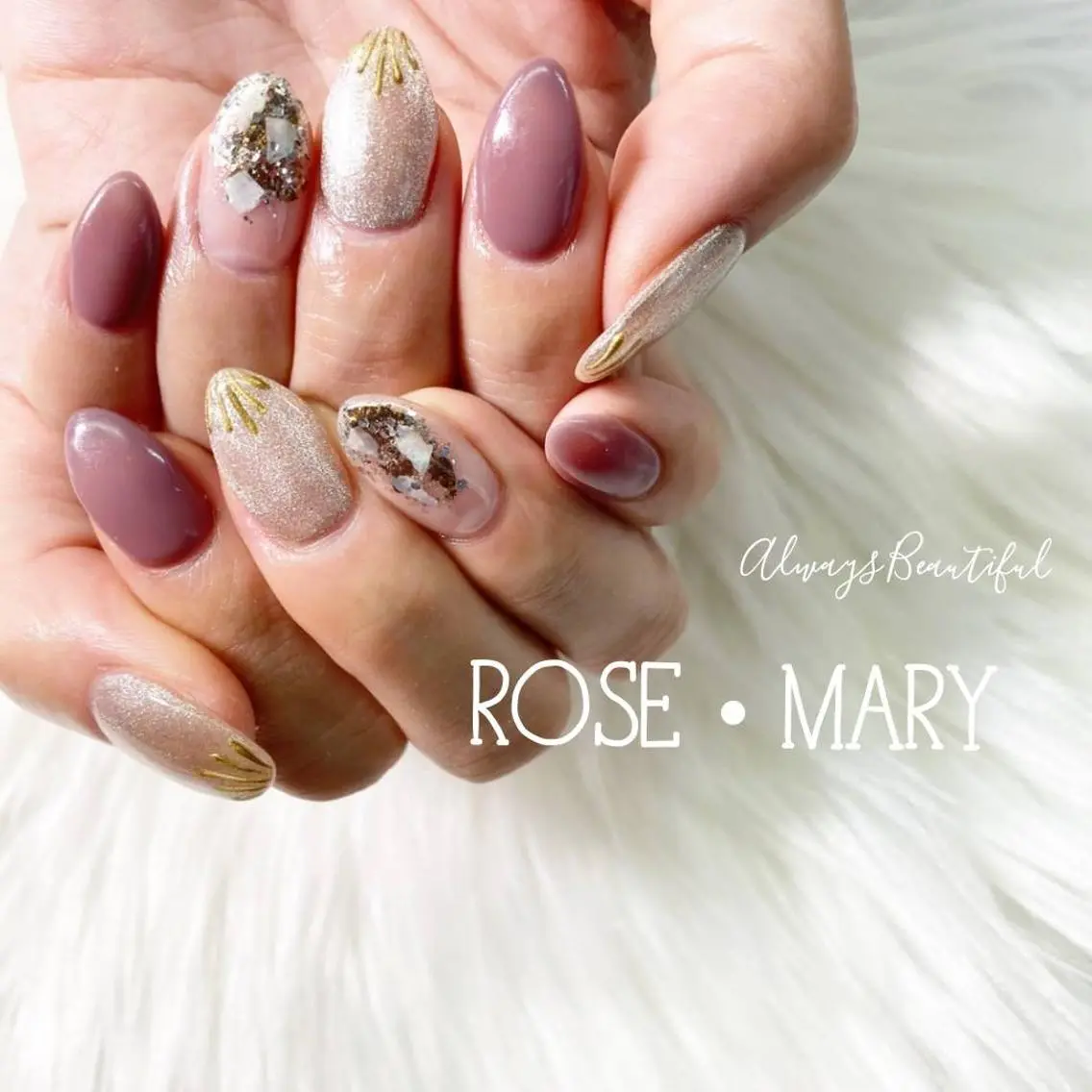 ネイル ハンドネイル ROSE・ MARY 鈴木のネイルデザイン