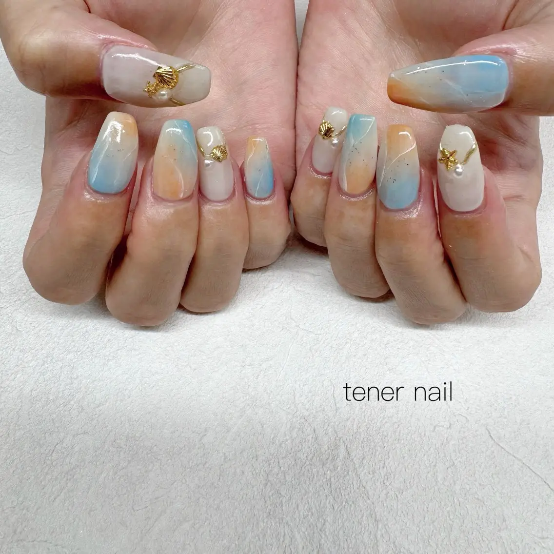 ネイル 夏ネイル ハンドネイル テネルネイル tener nailのネイルデザイン