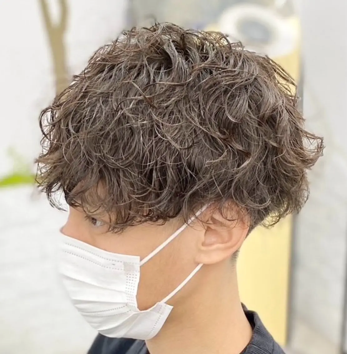 パーマ メンズ カット パーマ 他店で断られた方⭕️ ハイライト特化 須永のヘアスタイル
