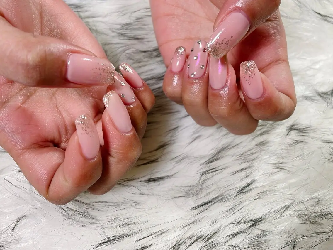 ネイル オーロラネイル フットネイル フレンチネイル ジェルネイル 韓国ネイル ハンドネイル kiki nail &brow二子玉川のネイルデザイン