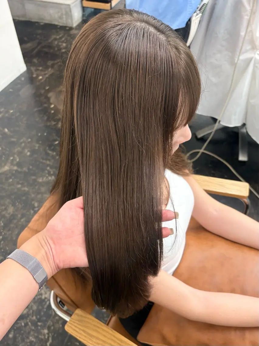 セミロング カット ヘアカラー トリートメント 透明感カラー/顔周り カット/ののか💞のヘアスタイル