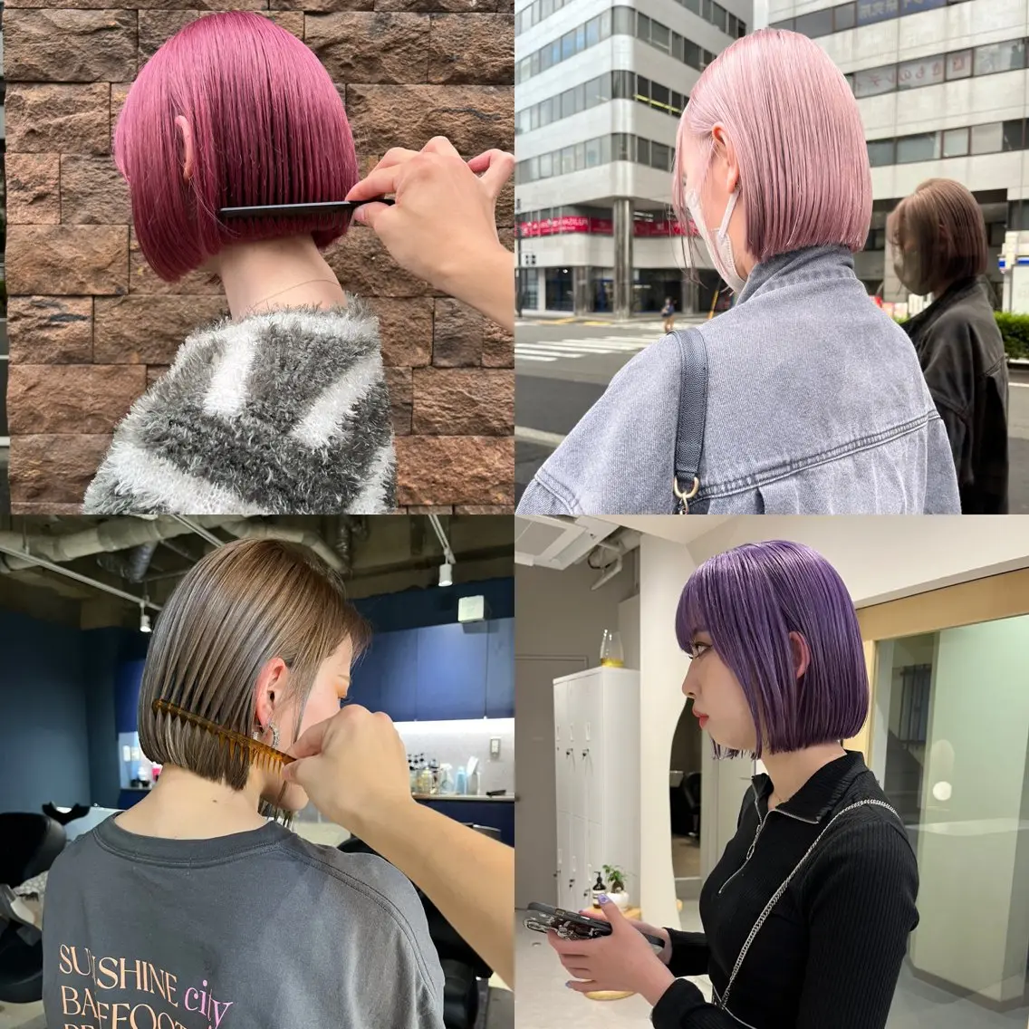 ショート ハイトーン/ ボブ 中村麟のヘアスタイル