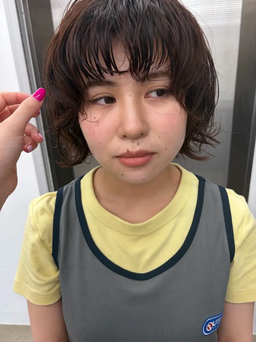 ショート パーマ カット パーマ Nico☺︎🎀YU レイヤー/カットのヘアスタイル