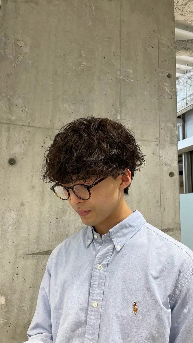 骨格矯正カット+シャドウパーマ+2stepトリートメントの写真