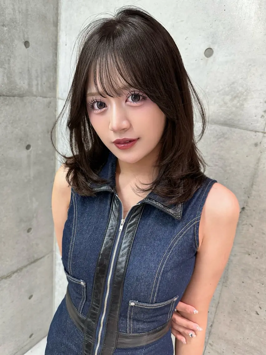 ミディアム カット ヘアカラー トリートメント 《髪質改善✖️オリー ブ🧸》小嶋拓也のヘアスタイル