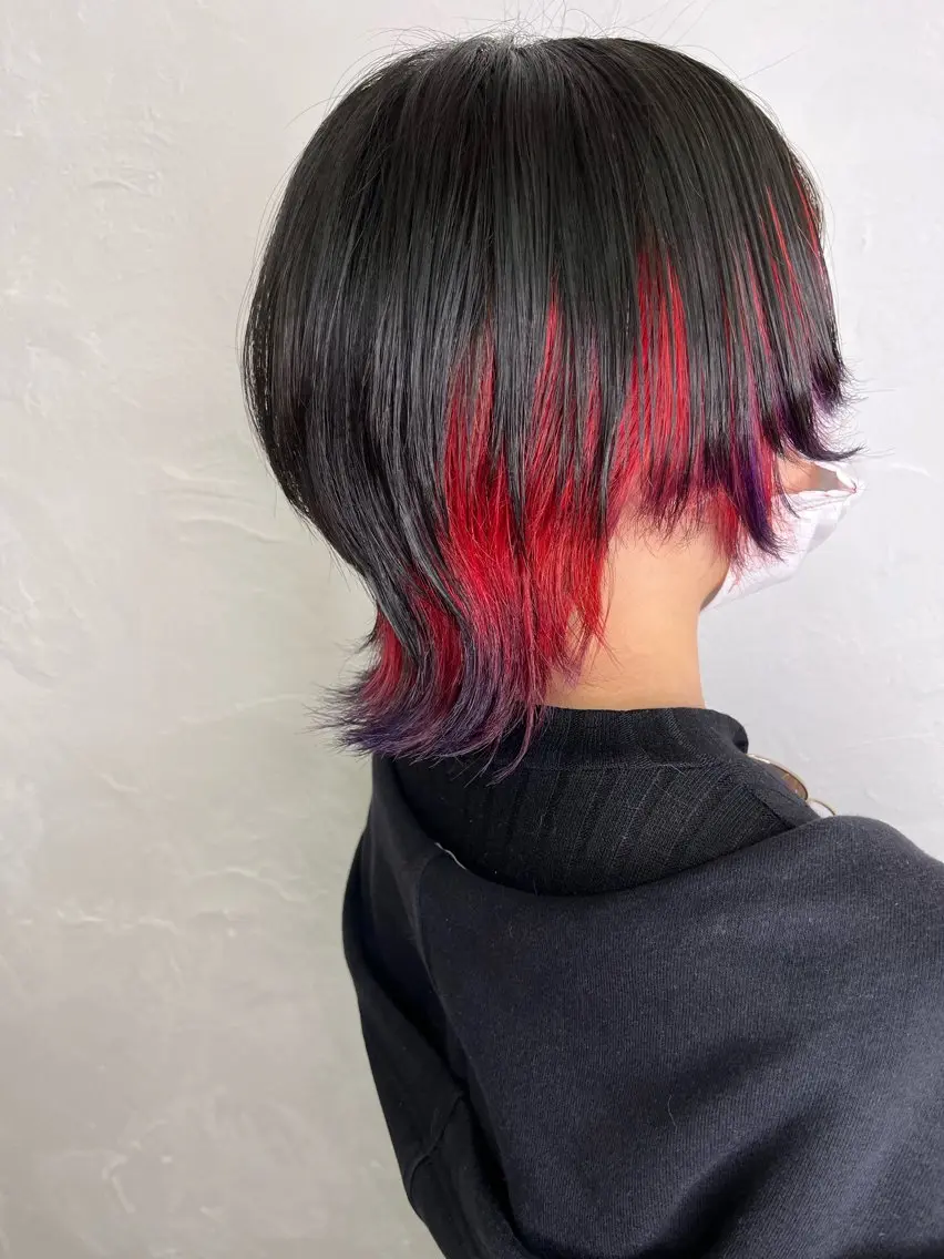 ショート ウルフカット カット ヘアカラー トリートメント 大良 彩水のヘアスタイル