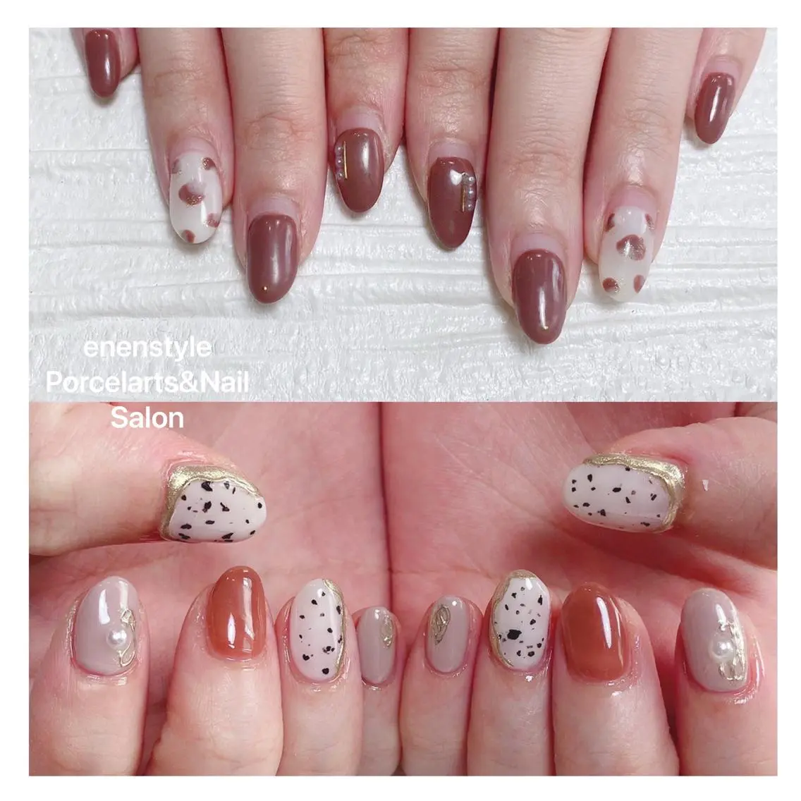 ミディアム ネイル ハンドネイル 🐾enen style 🐾のネイルデザイン
