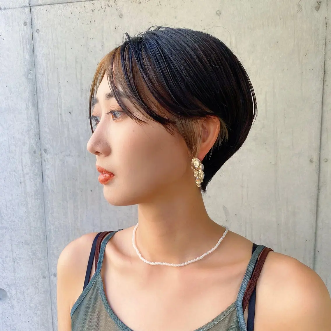 ショート カラー カット ヘアカラー トリートメント 似合わせレイヤー/ ケアパーマ/高倉のヘアスタイル