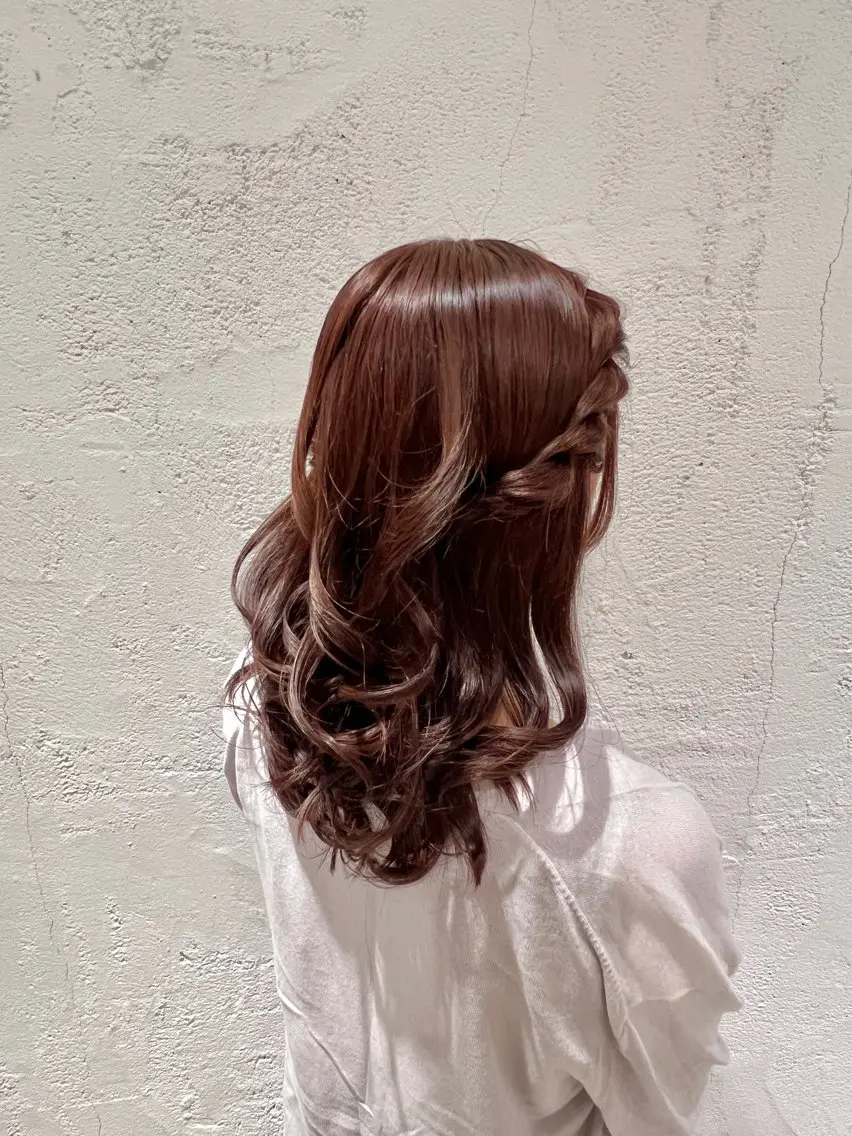 ヘアアレンジ ヘアセット ヘアメ/艶カラー/ りこのヘアスタイル