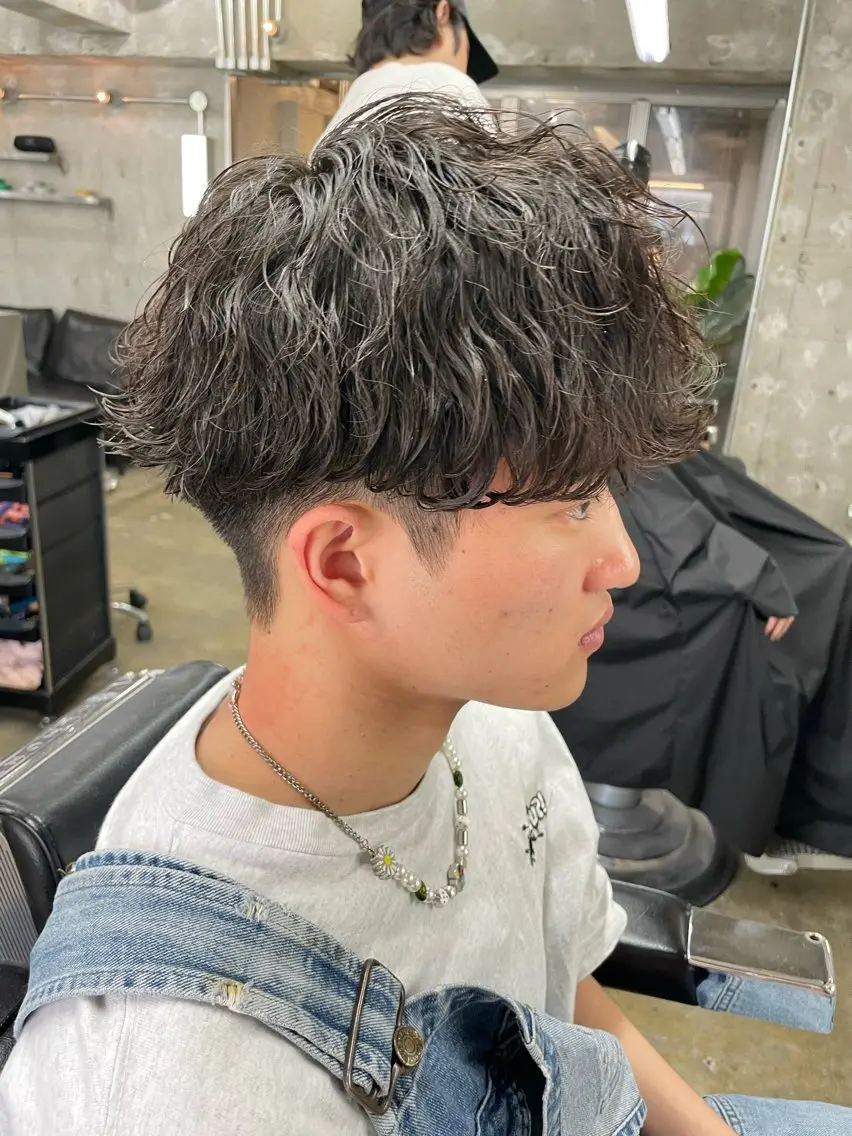 ショート カラー パーマ ヘアアレンジ メンズ カット パーマ トリートメント 亀井隆汰/メンズ専門 パーマ特化美容師のヘアスタイル