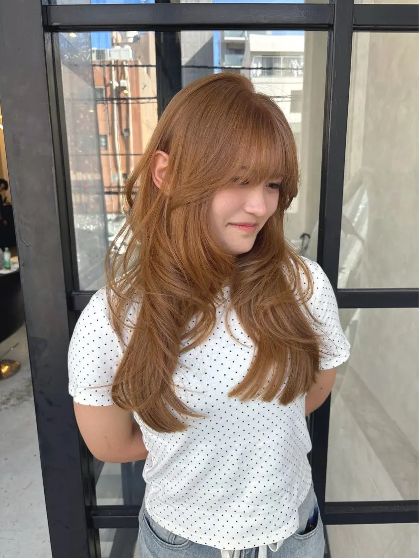 ロング レイヤーカット 佐伯 鼓乃美のヘアスタイル