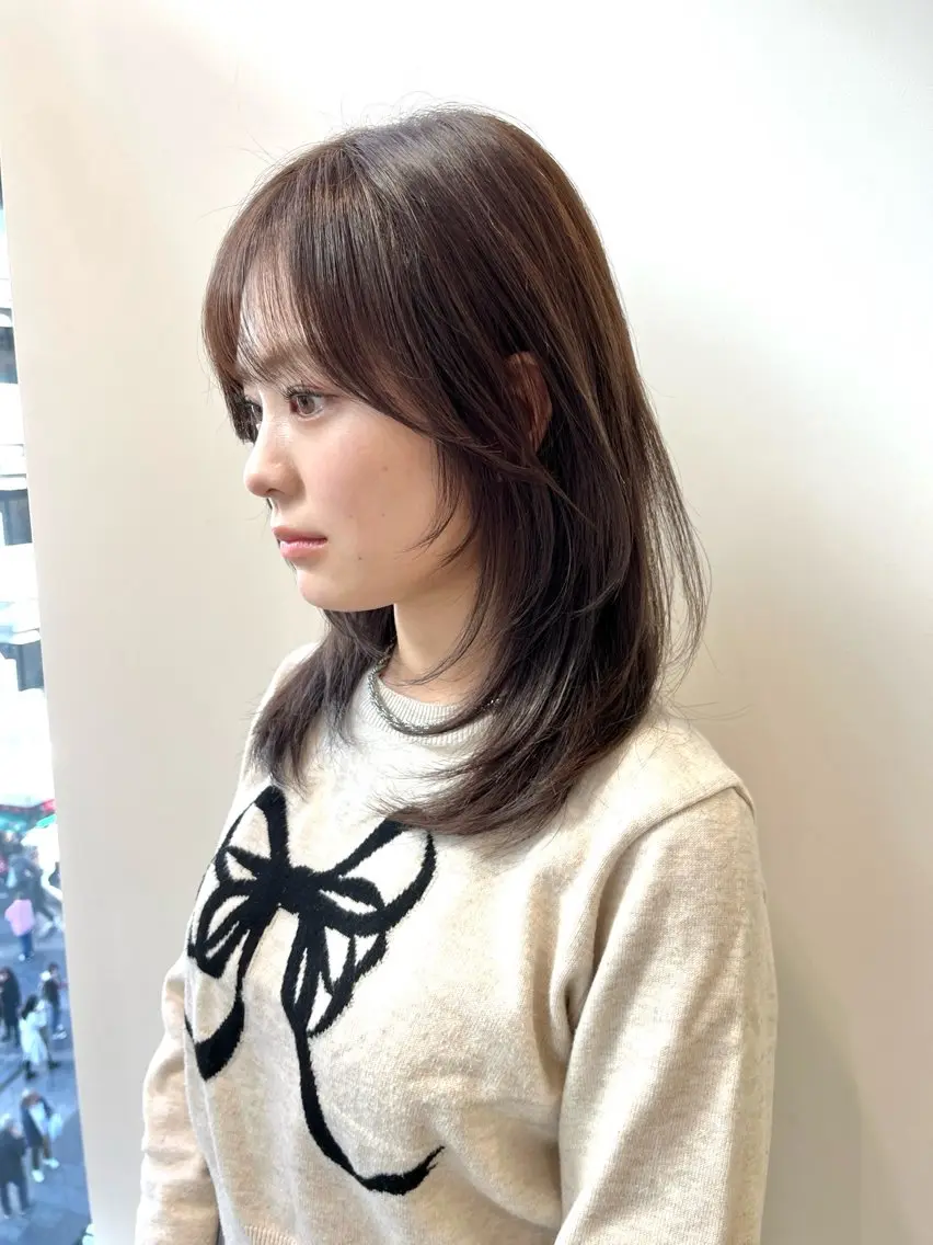 セミロング カラー カット ヘアカラー レイヤー/透明感 カラー💙koukiのヘアスタイル
