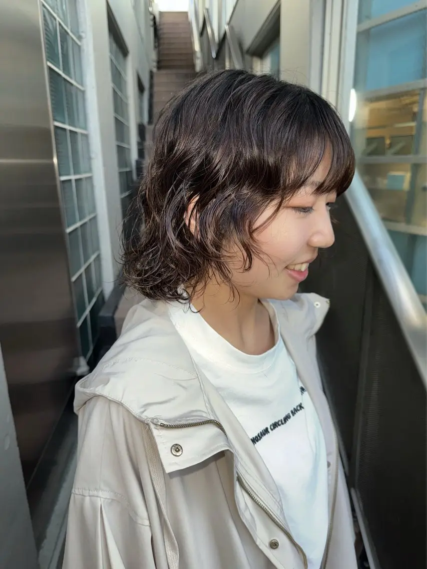 ミディアム カラー パーマ 🔆ニュアンスパーマ 🔆とやましゅうとのヘアスタイル