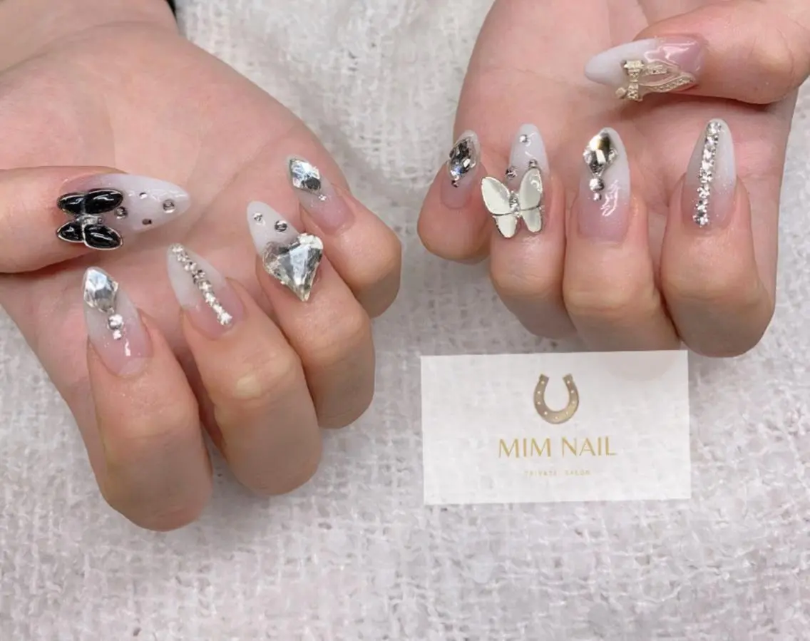 ネイル 長さ出し 韓国ネイル *･*MIMnail 1号店･*:･*のネイルデザイン