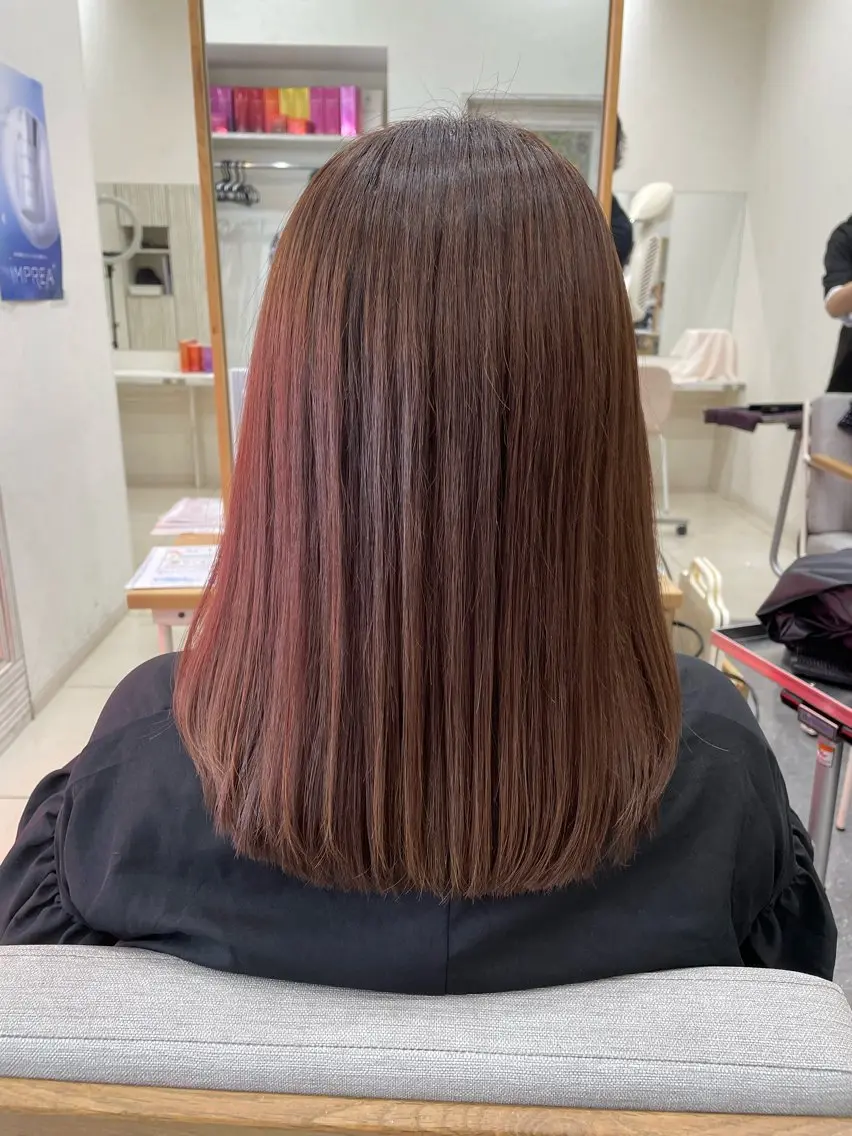 セミロング カット 縮毛矯正 PROGRESS‣‣ 福澤 可音🐯🐝のヘアスタイル
