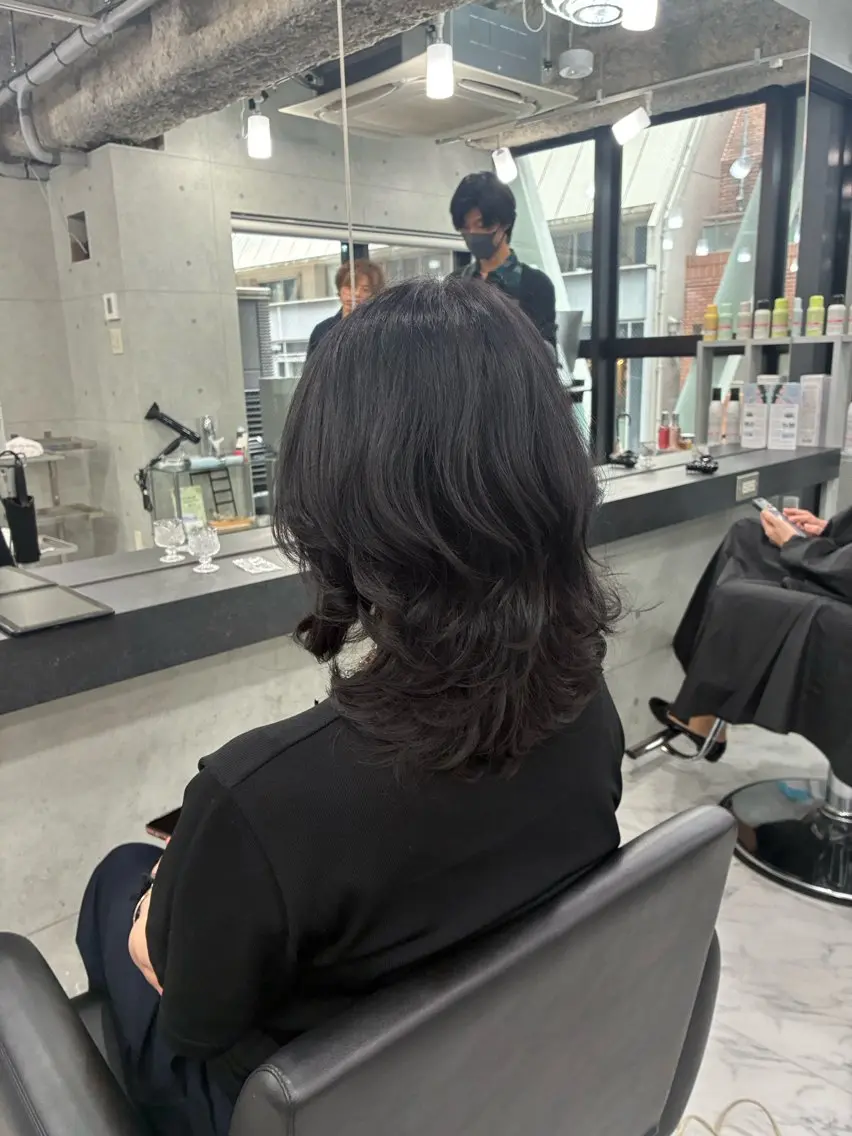 ミディアム カラー カット ヘアカラー Endearing 🌟銀座のヘアスタイル