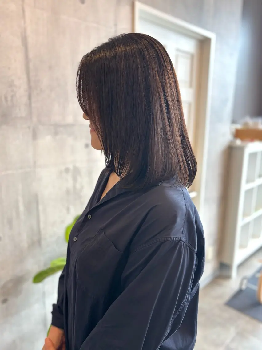 ミディアム ボブ レイヤーカット カット 縮毛矯正 トリートメント ARCH 🌼 mayuのヘアスタイル