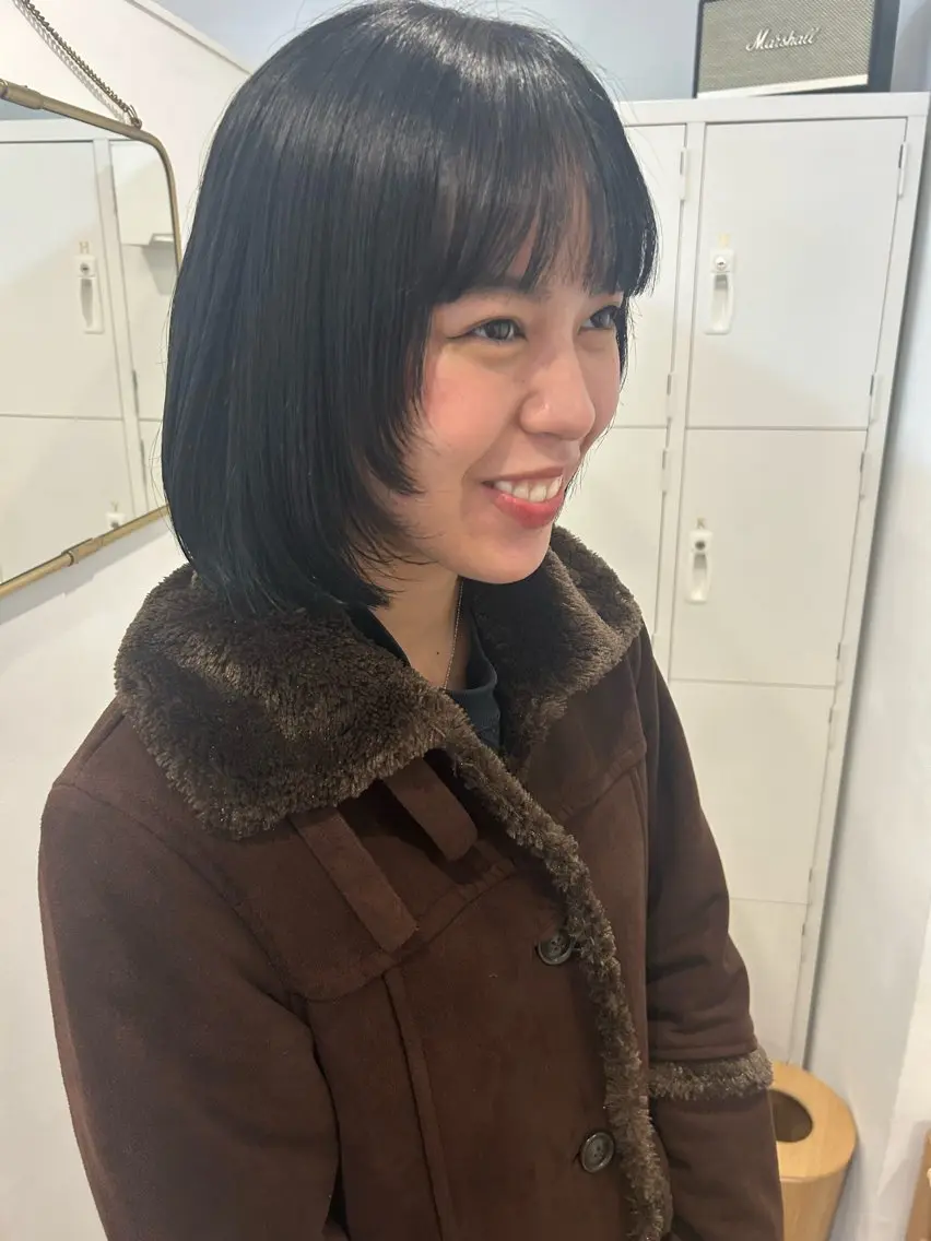 ショート 顔周りカット レイヤーカット カット ヘアカラー ボブ/レイヤー ナカミネアキナのヘアスタイル