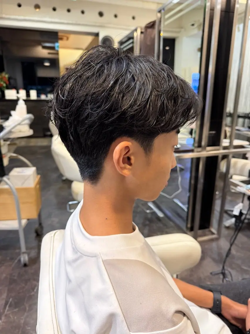 パーマ メンズ パーマ 浜田 美来のヘアスタイル