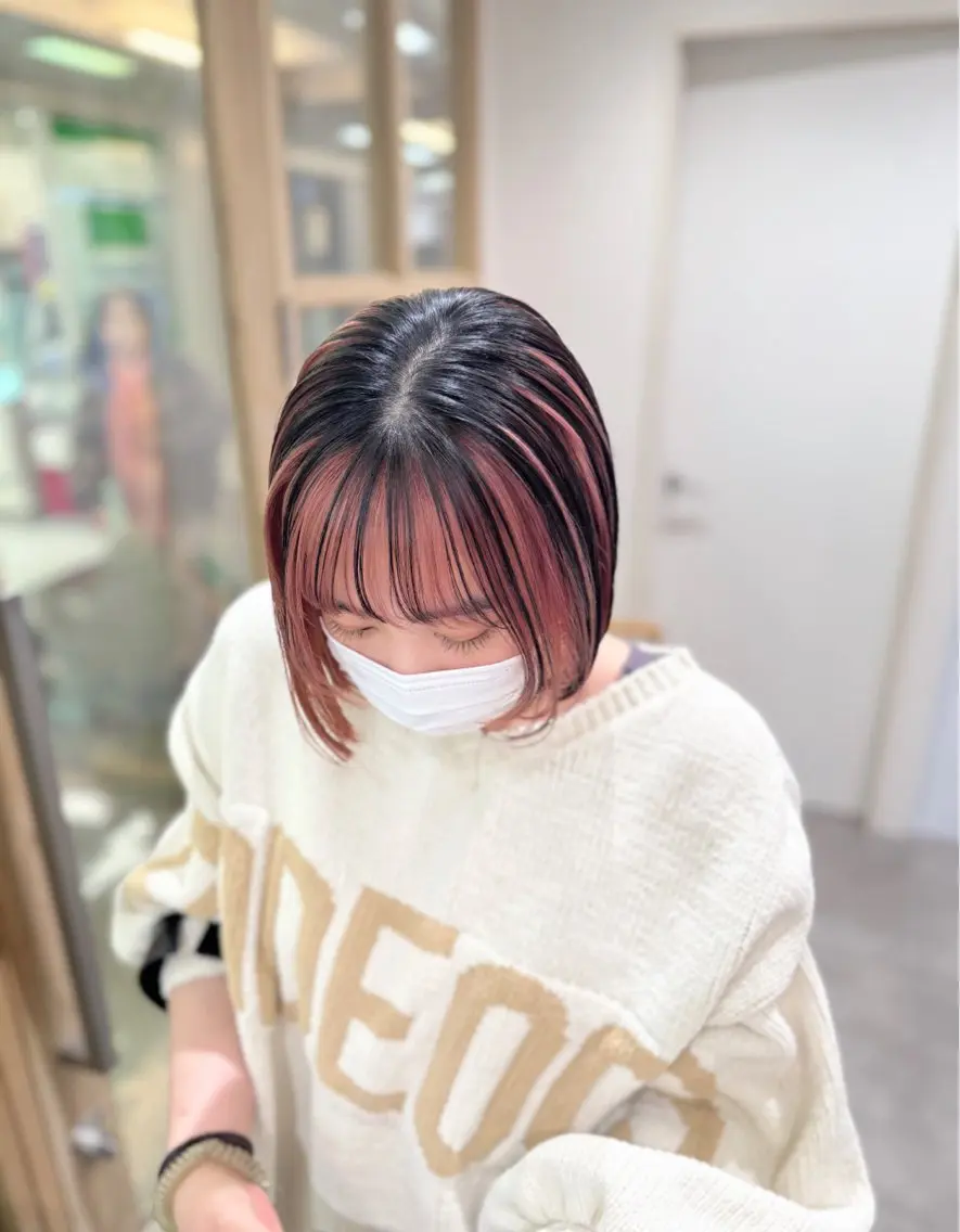 ショート カラー カット ヘアカラー 💛ブリーチカラー /ブリーチ縮毛💛のヘアスタイル