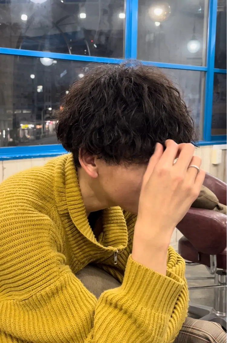 ショート パーマ メンズ メンズパーマ 🌿美髪縮毛矯正 のプロ安川🌿のヘアスタイル