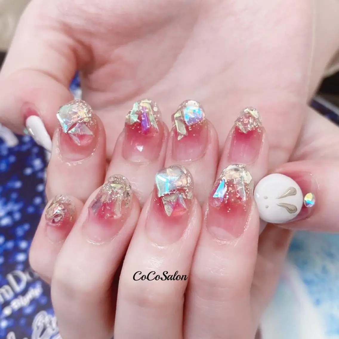 ネイル ボルドー チークネイル 長さ出し フレンチネイル ジェルネイル ハンドネイル CoCoSalon ネイル/まつ毛予約のネイルデザイン