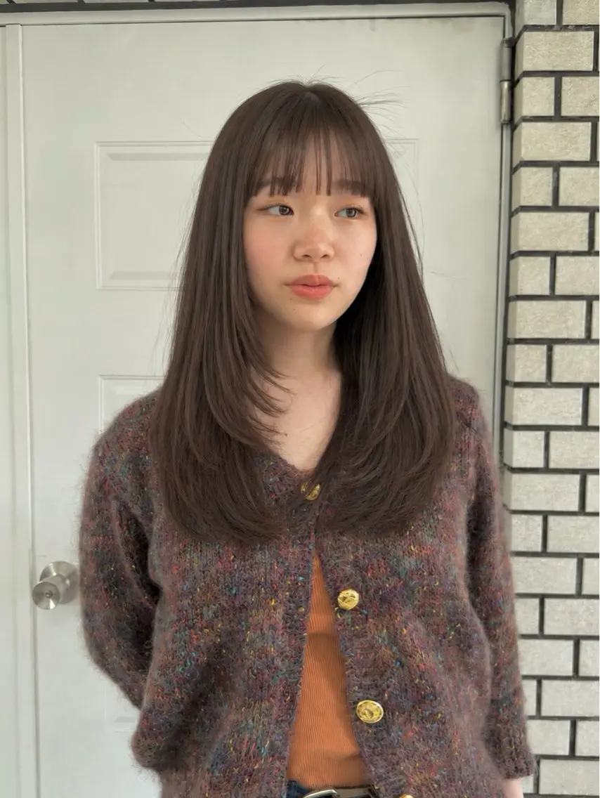 セミロング レイヤーカット カット ヘアカラー トリートメント NAGISA 🎀透明感カラー🎀のヘアスタイル