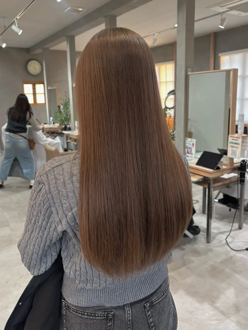 ロング カット ヘアカラー トリートメント 真弓 理沙/艶カラーのヘアスタイル