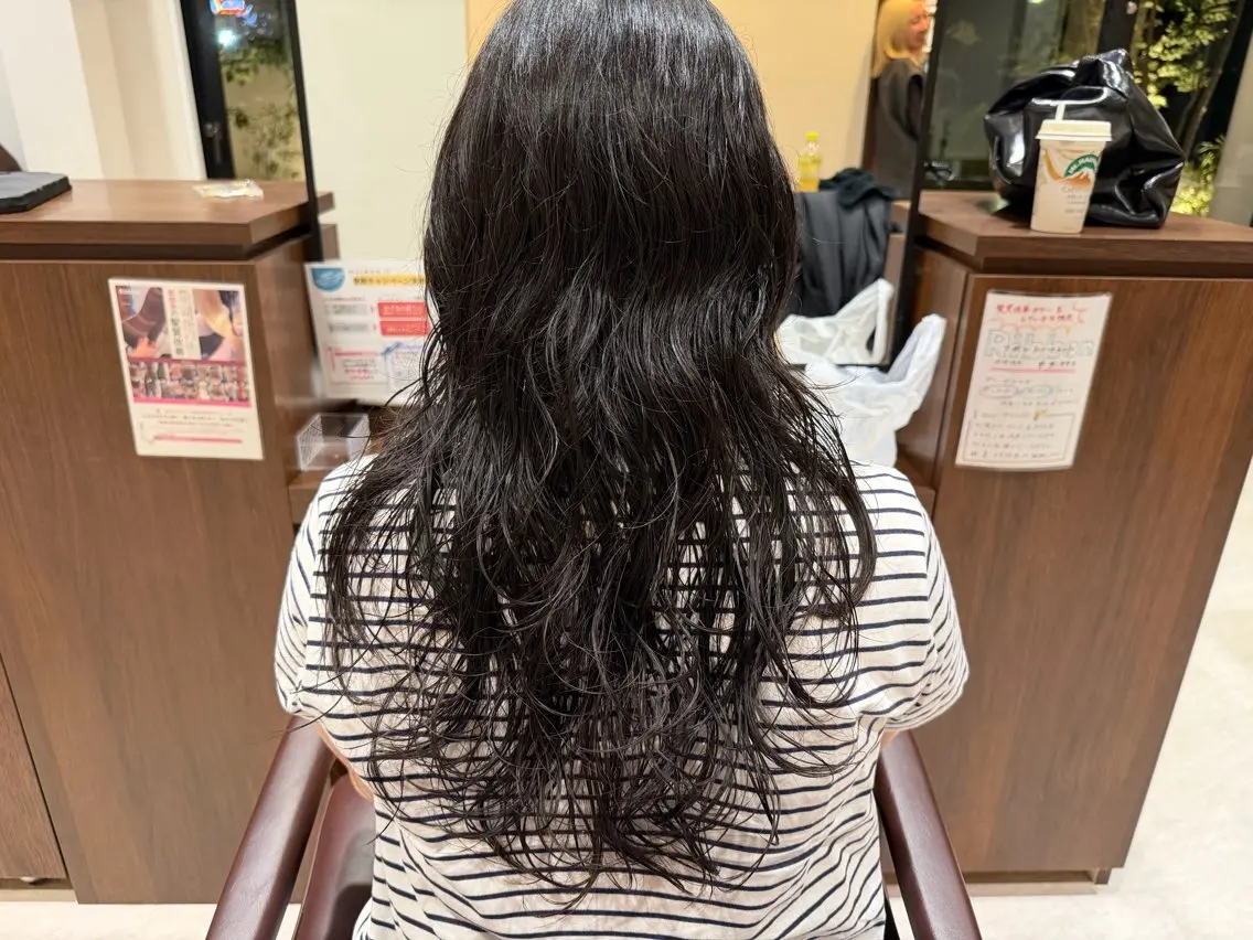 ロング パーマ カット パーマ ダブルカラー🌺✨ /mariのヘアスタイル