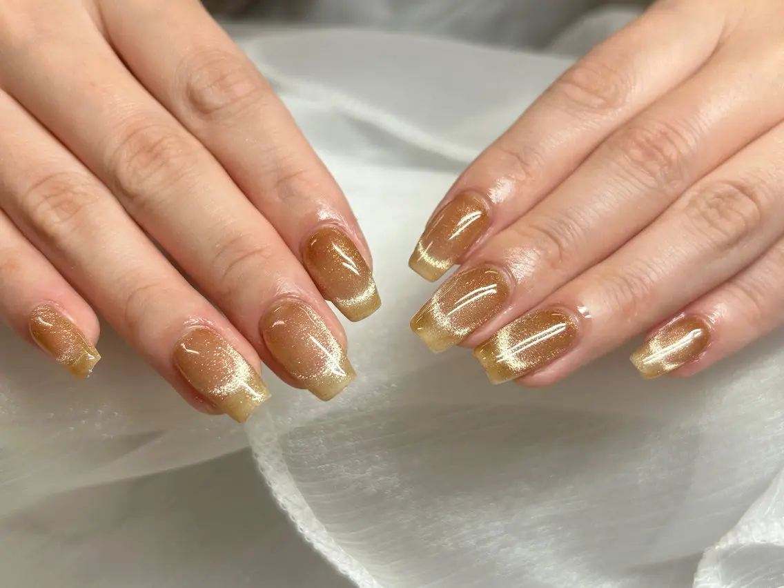 ✨チップ長さだし💎マグネットワンカラー/マグネットフレンチ💎パーツ2個付き¥6999の写真