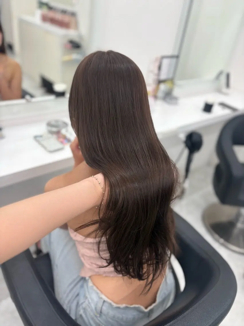 ロング カラー ヘアカラー ベージュ×レイヤー 🤎横浜/miu🤎のヘアスタイル
