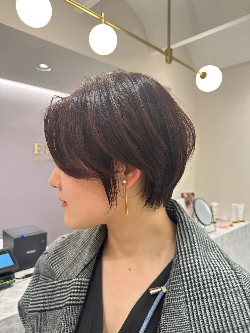 ショート カラー カット ヘアカラー ヘッドスパ 韓国レイヤー✨ yasuko銀座のヘアスタイル