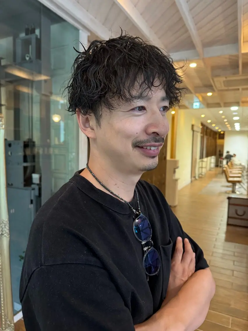パーマ メンズ カット パーマ 村上 輝のヘアスタイル