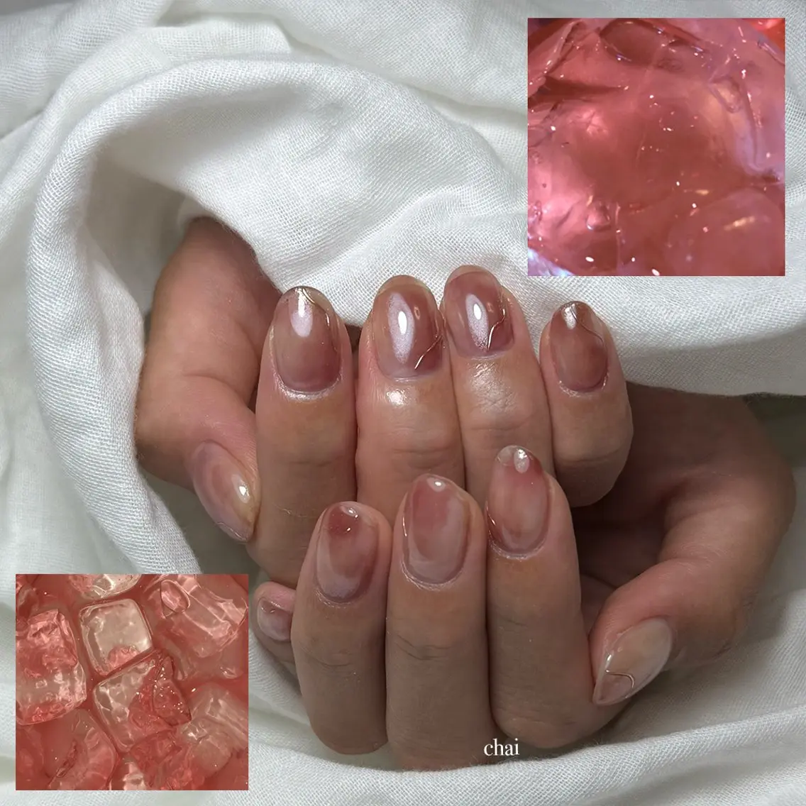 ネイル ニュアンスネイル ハンドネイル chai nail + eye📍鶴橋のネイルデザイン