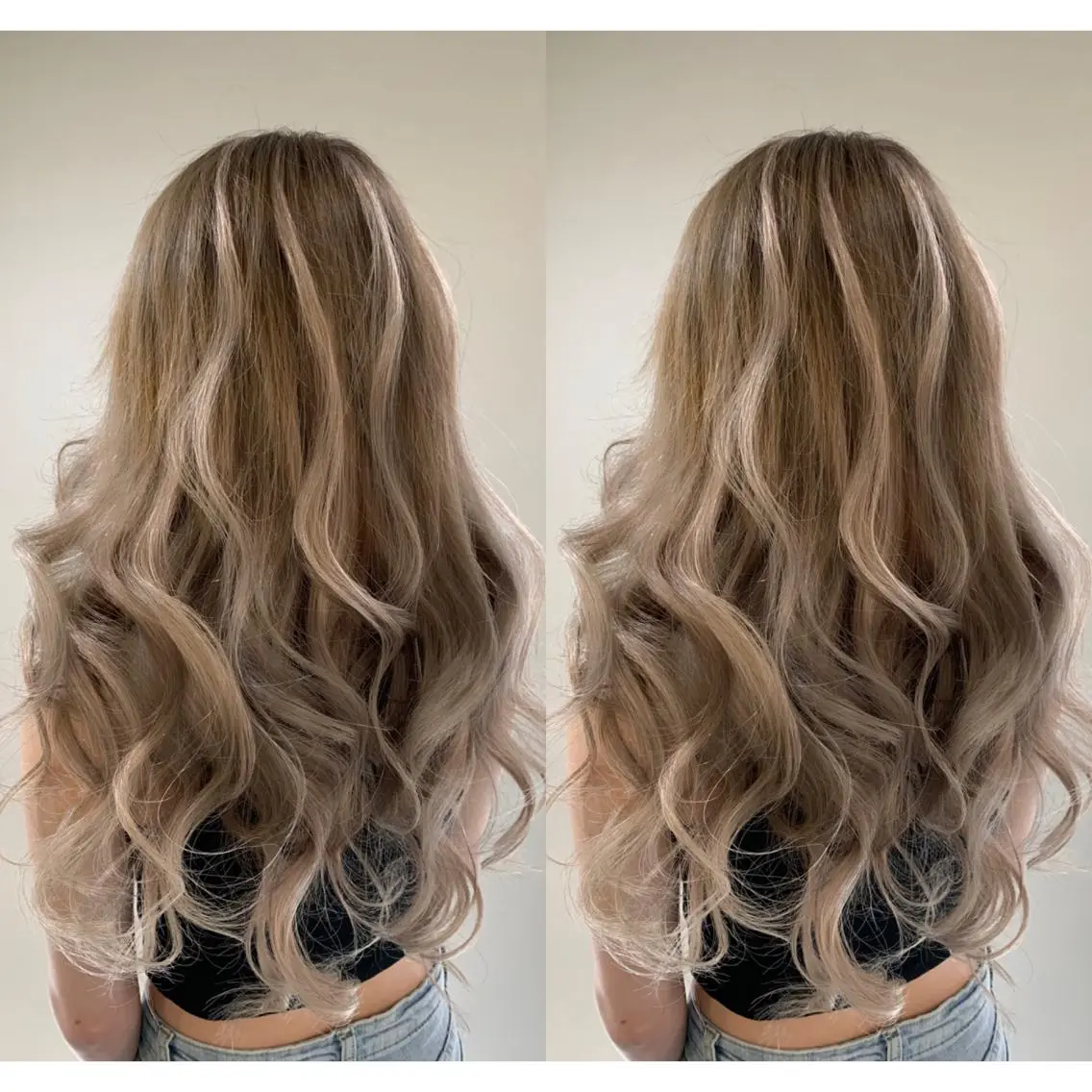 ロング カラー ヘアアレンジ バレイヤージュ ハイトーンカラー エクステ レイヤーカット カット ヘアカラー トリートメント エクステ ヘアセット レイヤー/エクステ alpha下妻のヘアスタイル