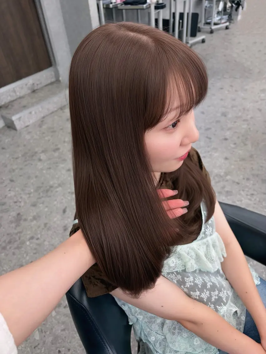 ロング トリートメント ヘアカラー トリートメント 藤野 結衣のヘアスタイル
