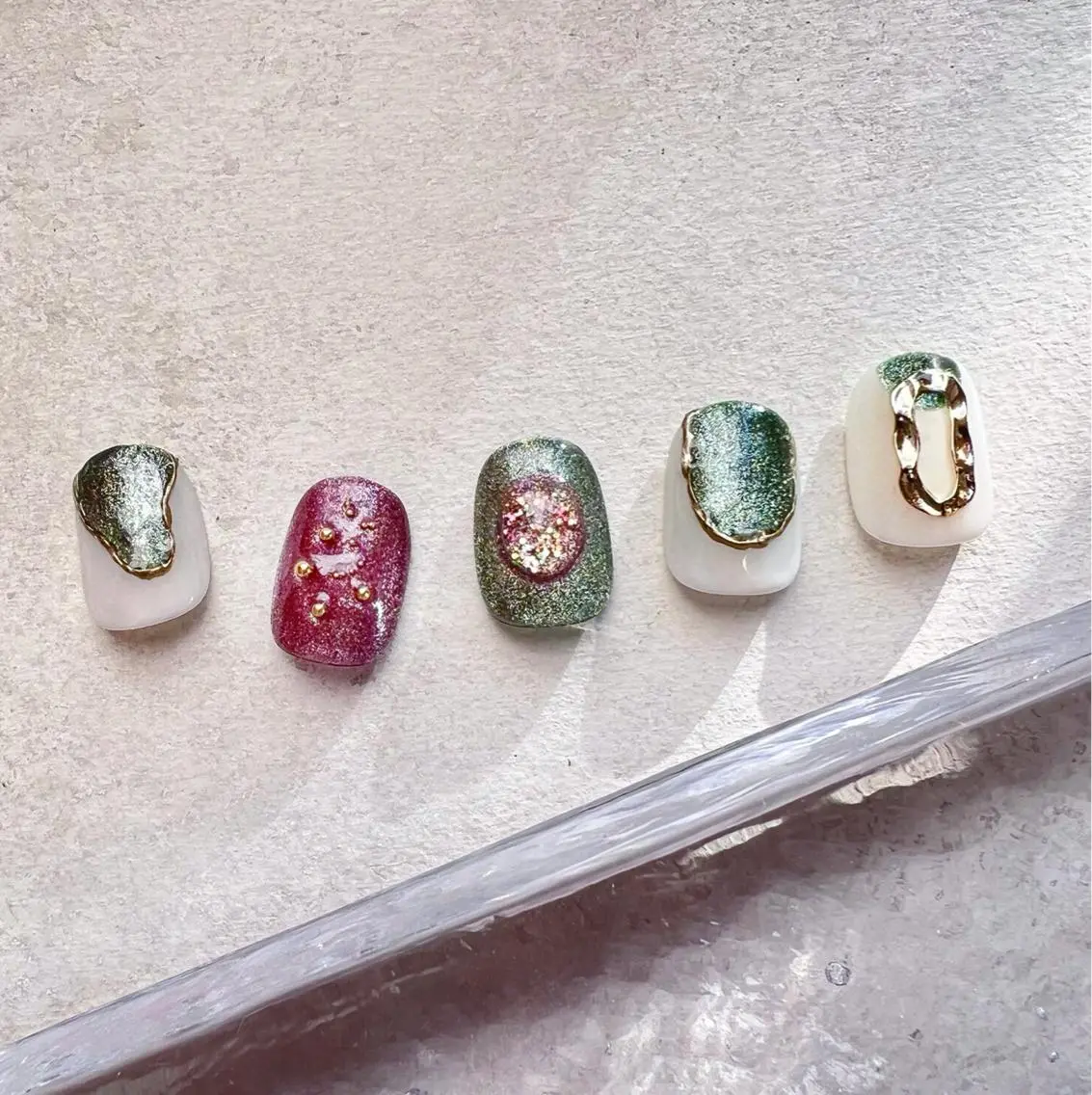 ネイル ニュアンスネイル ショートネイル gemickle nailのネイルデザイン