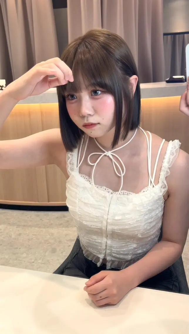 ミディアム けいし🐬ボブ 美髪縮毛矯正のヘアスタイル