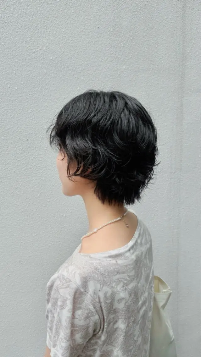 ショート パーマ 表参道/銀座 カラーモデル募集中のヘアスタイル