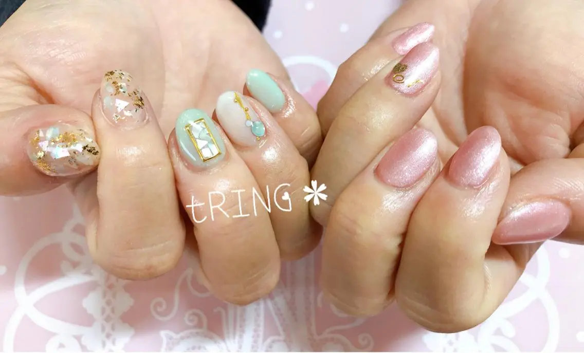 ネイル アートネイル ハンドネイル tRING＊ しいの木台のネイルデザイン